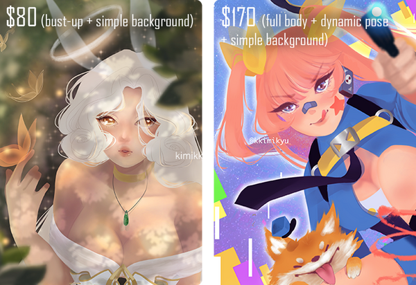 $80 (bust-up + simple background) sample